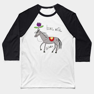 Horse with flowers Baseball T-Shirt